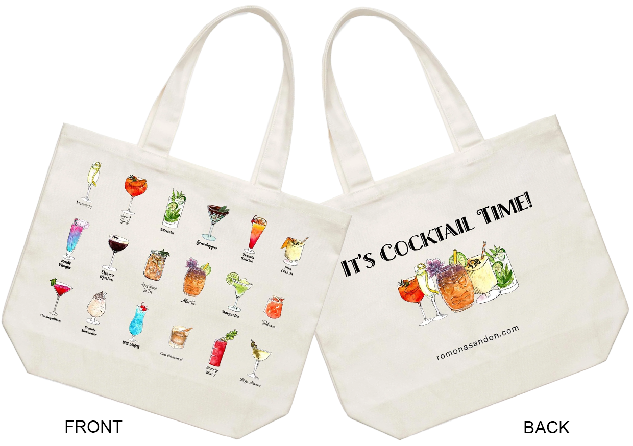 Double sided tote bag hot sale