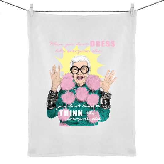 Pop Iris Tea Towel