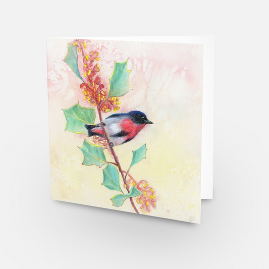 'Holly & Mistletoe' Square Card