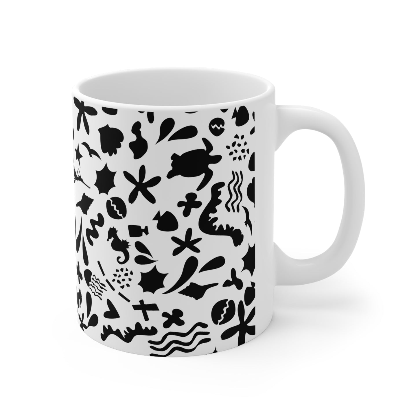 Beachside Mug - White Mono