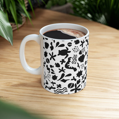 Beachside Mug - White Mono