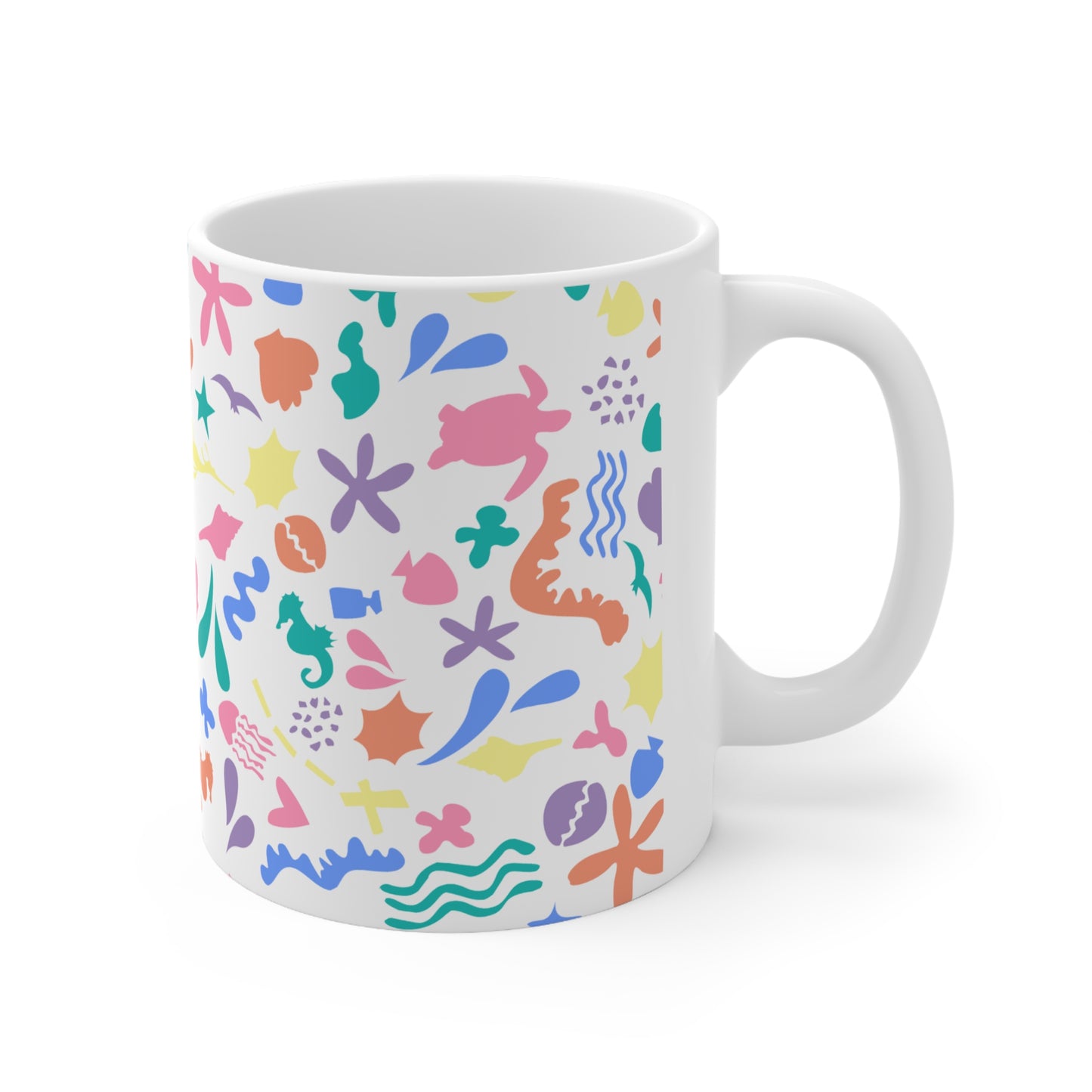 Beachside Mug - White Rainbow