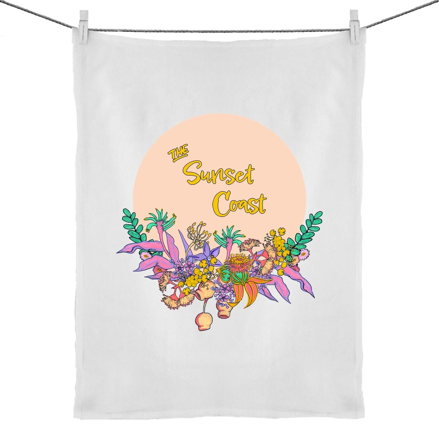 Sunset Coast Tea Towel