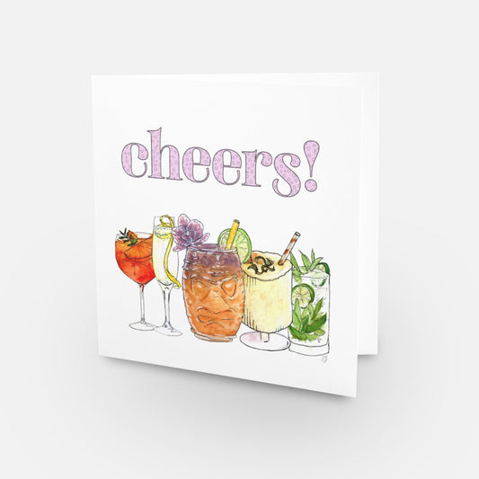 'Cheers' Square Card