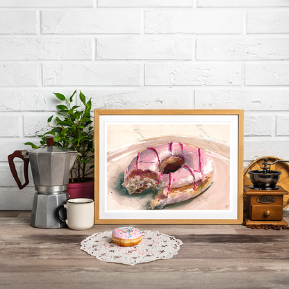 'Pink Doughnut' Art Print