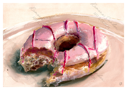 'Pink Doughnut' Art Print