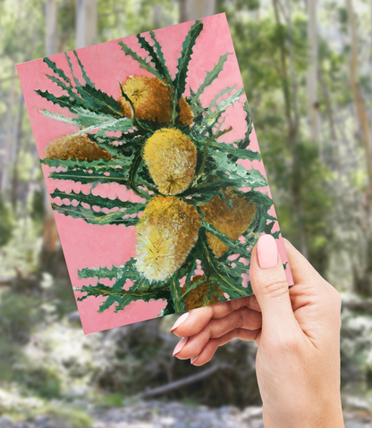 'Banksia Blush' Card