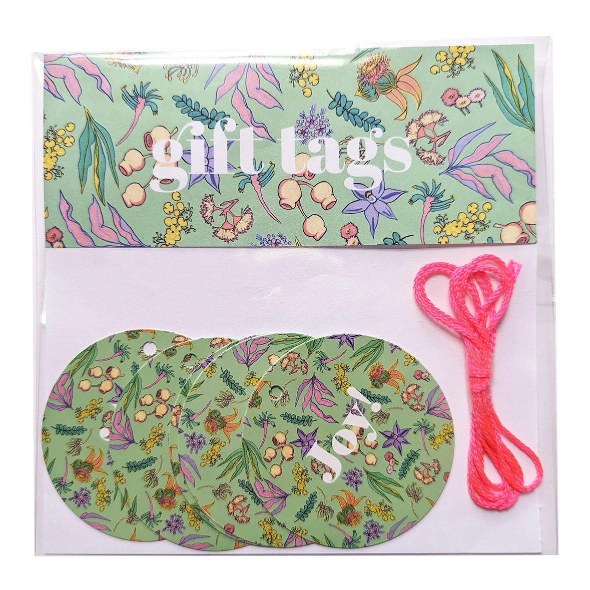 'Joy' Botanica Gift tag pack