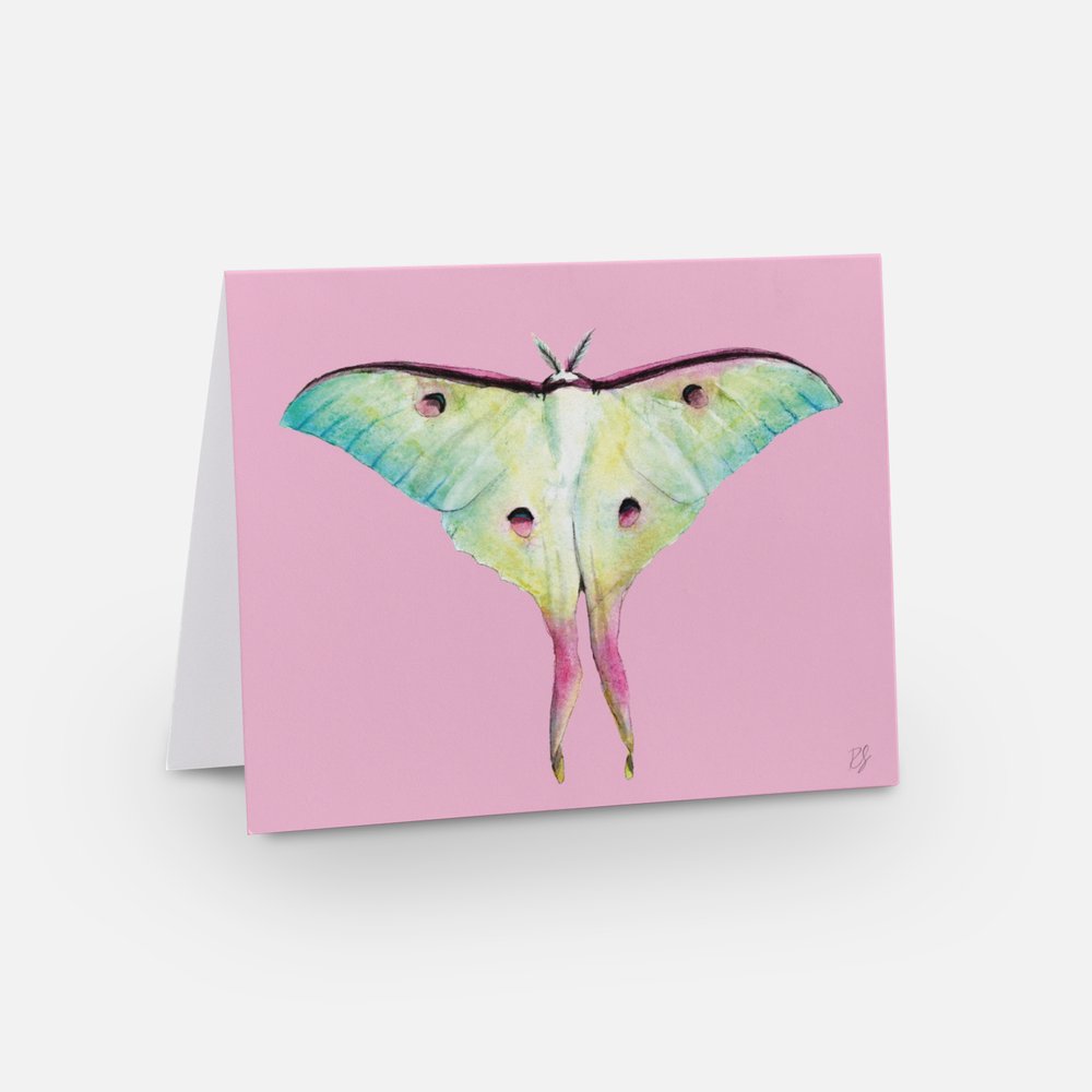 'Moon Moth Paddlepop' Card