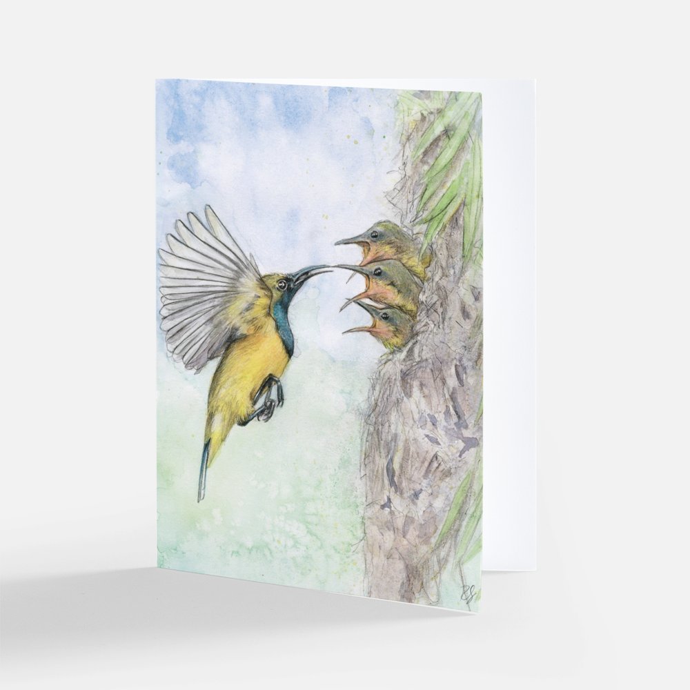 'Sunbird Supper' Card